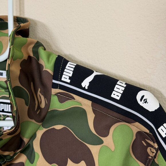 Bape x Puma A Bathing Ape Jacket Green-Camo Track Jacket Small - Picture 4 of 12